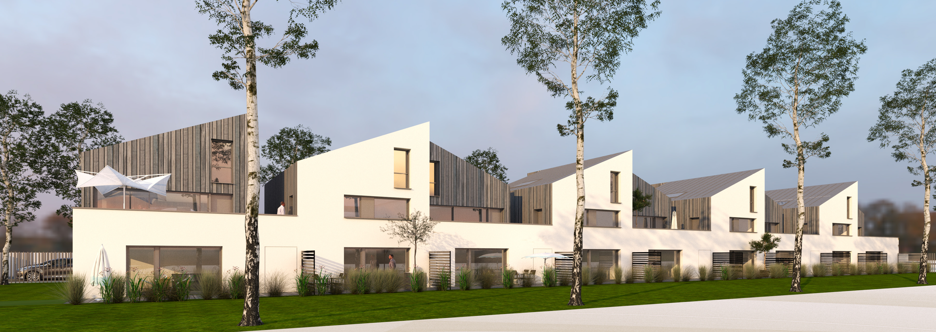 Maisons pavillonnaires au Petit-Quevilly.