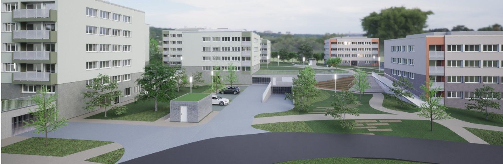 Réhabilitation, résidentialisation, construction et démolition (NPNRU) de 282 logements.