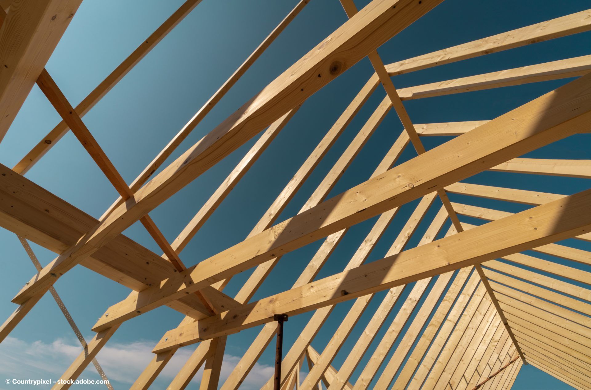 Holzbau eines Hauses