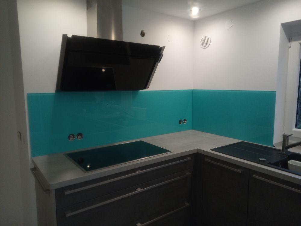 türkise Glasrückwand Küche | | Glas Korte