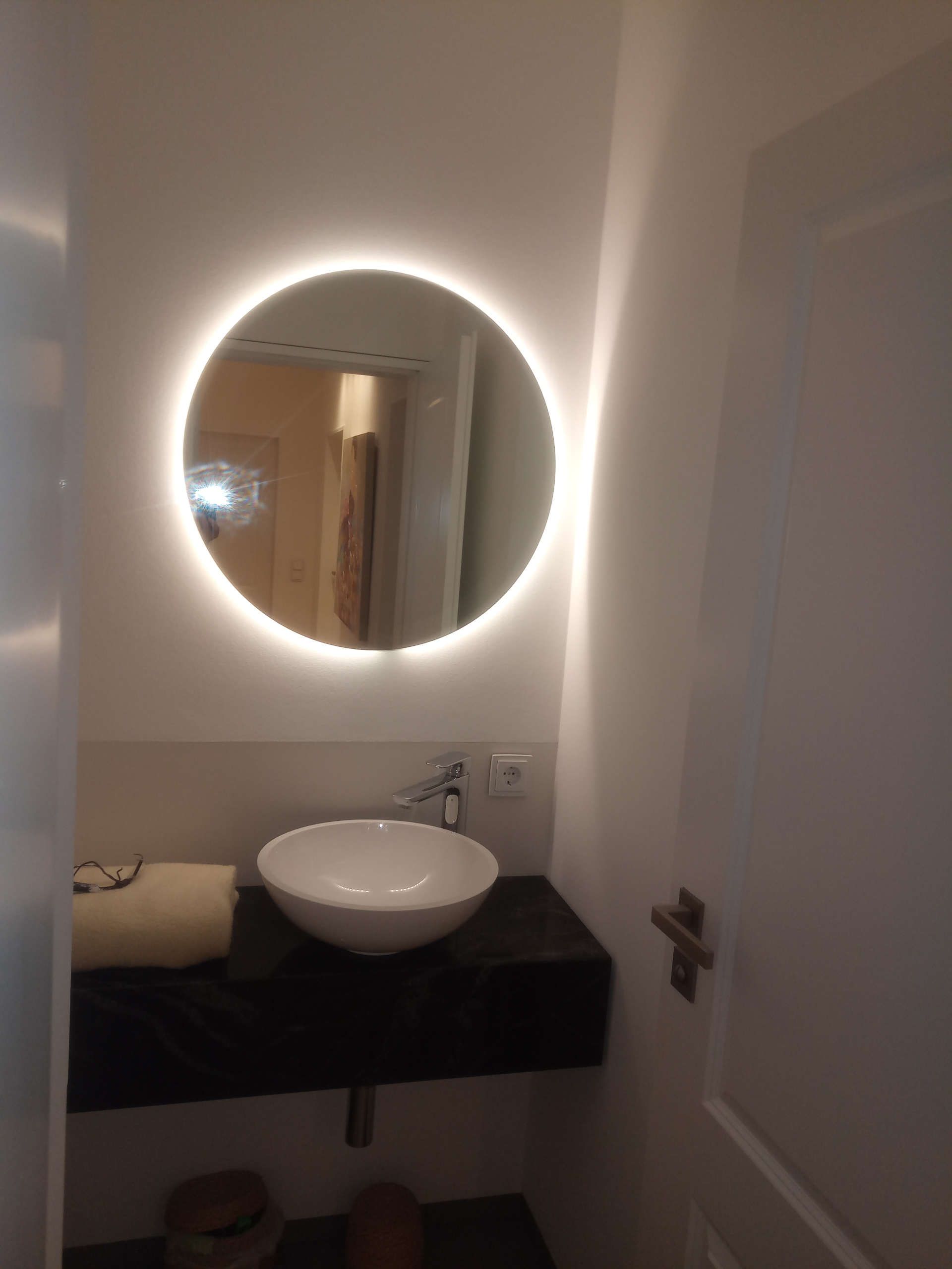 Runder Badspiegel | Glas Korte