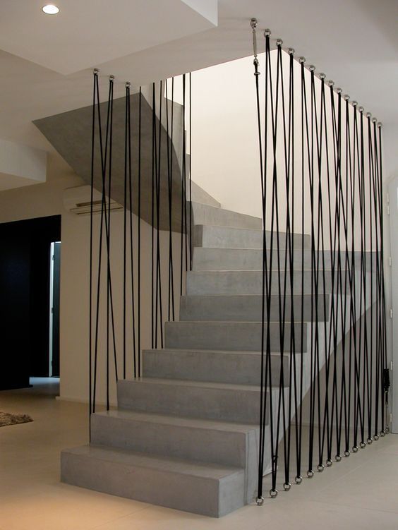 Photo d'un escalier recouvert avec du béton ciré