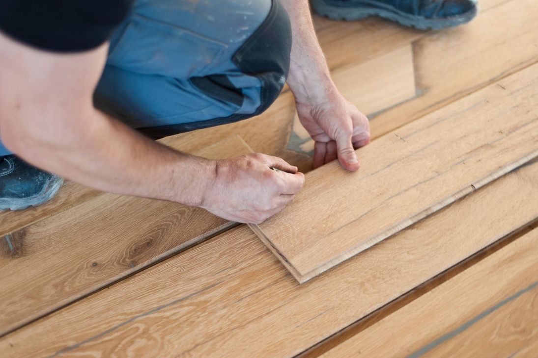 Photo d'un parquet contrecollé