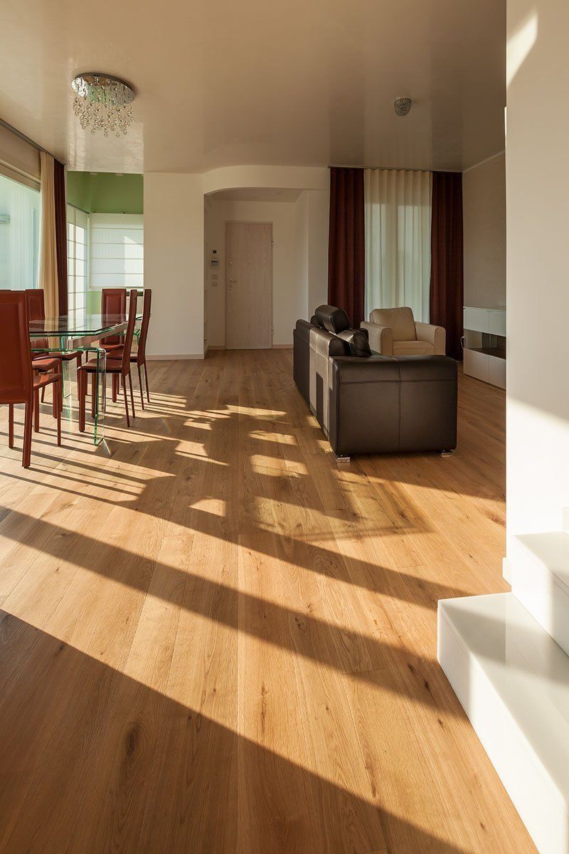 Photo d'un parquet contrecollé en pose droite