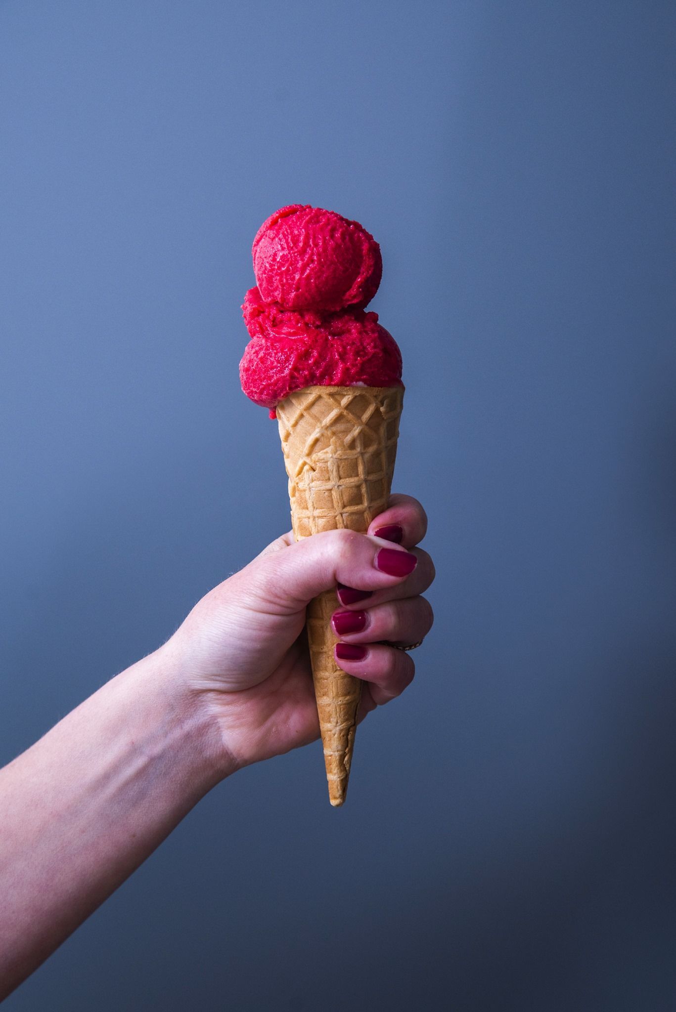 Cornet de glace à la fraise