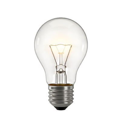 Une ampoule allumée