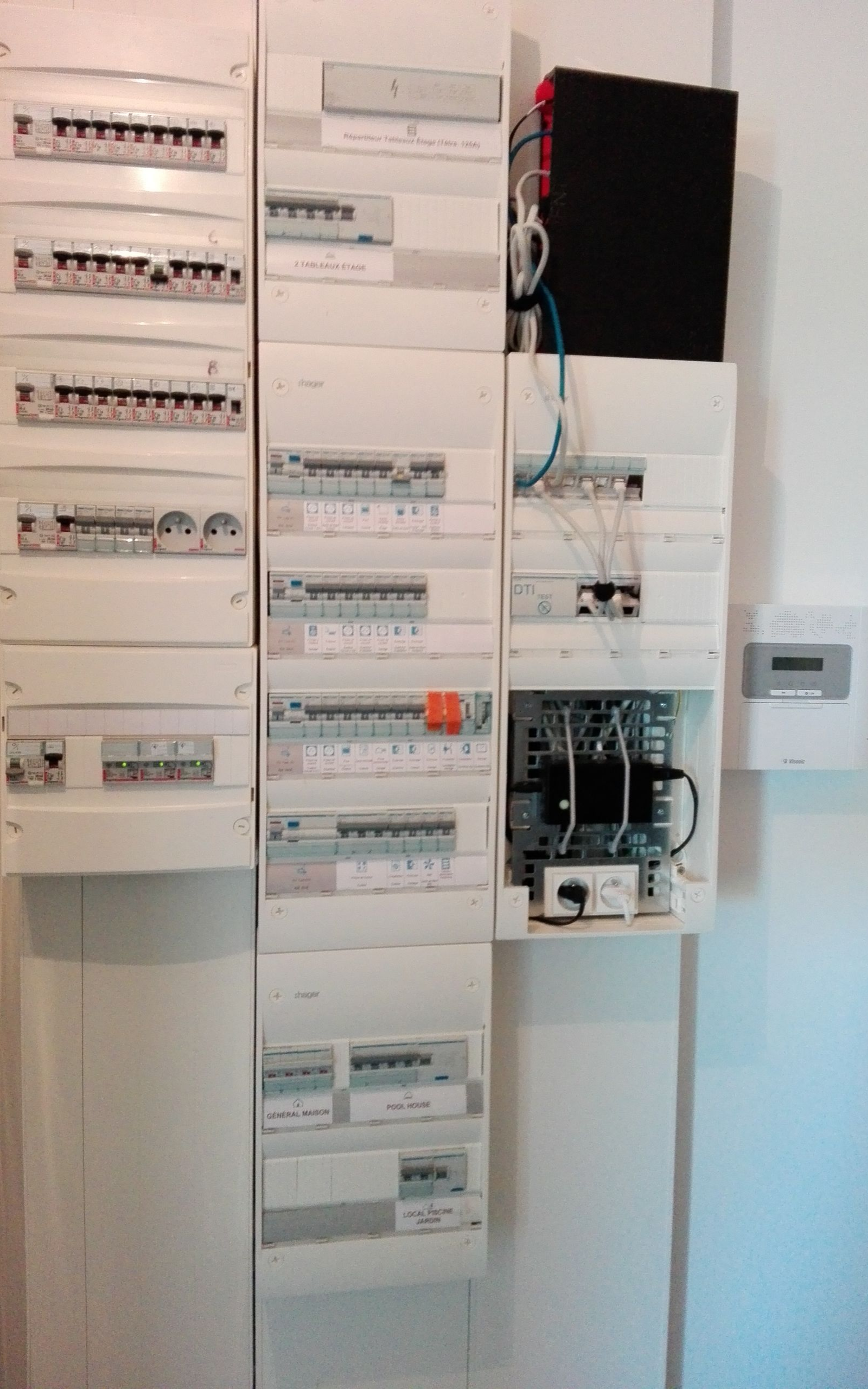 Chantier d'implantation électrique