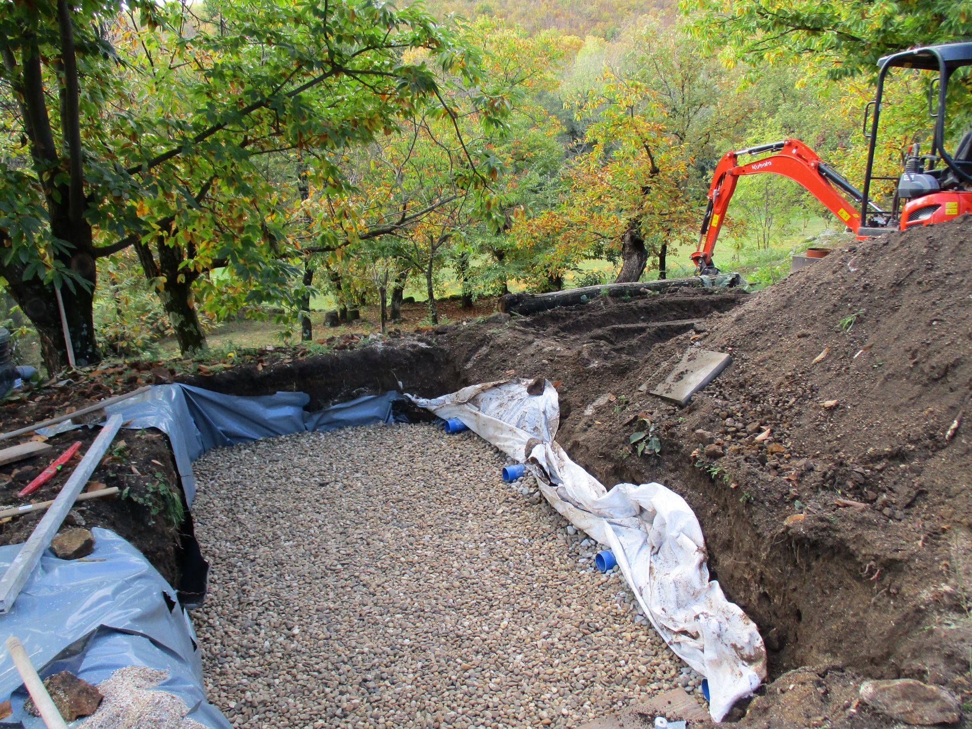 Travaux d'assainissement en cours