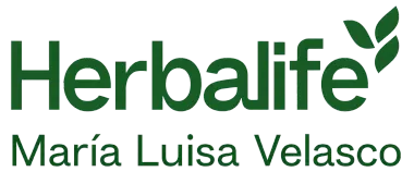 Logotipo de Herbalife en verde con el nombre de Mar&iacute;a Luisa Velasco debajo.