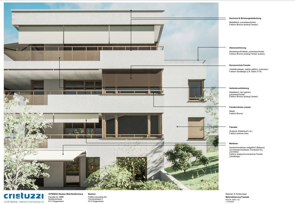 Reinach - Detailbeispiel Balkone Pilatusstr. 12+10