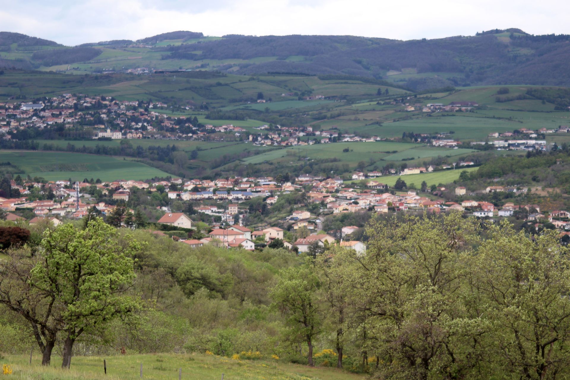 Vue en plongée de Rive-de-Gier.