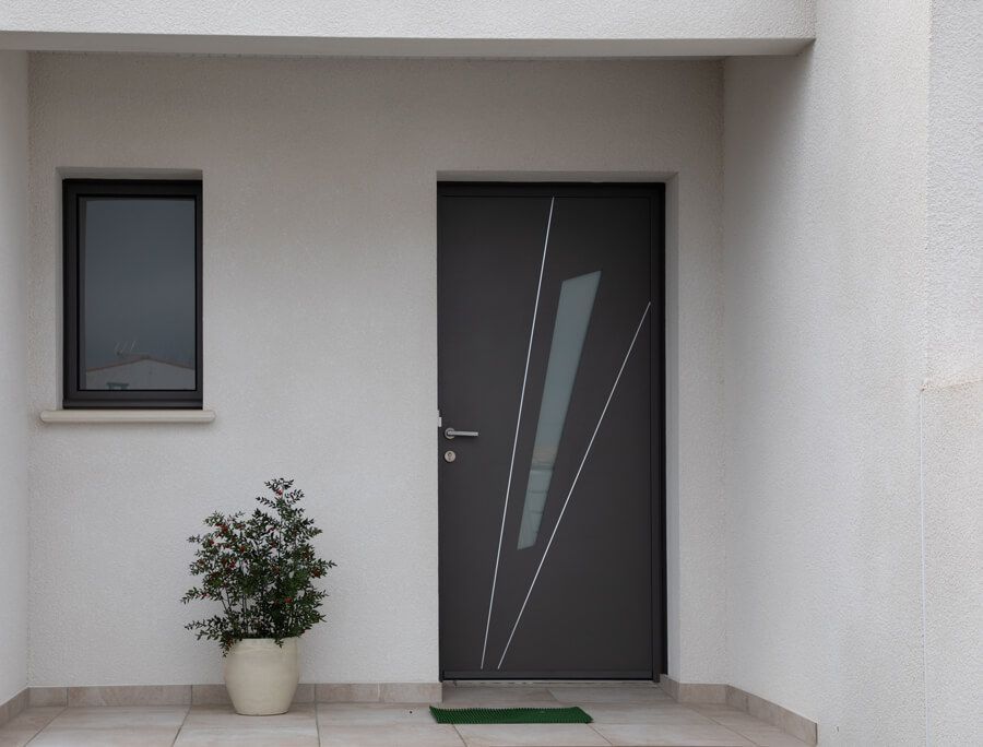 Porte d'entrée de style moderne