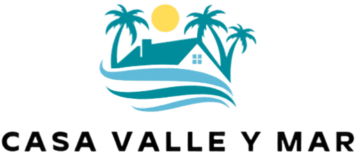Un logotipo azul y verde para Casa Valley y Mar.