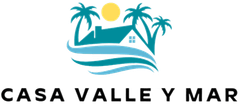 Un logotipo azul y verde para Casa Valley y Mar.