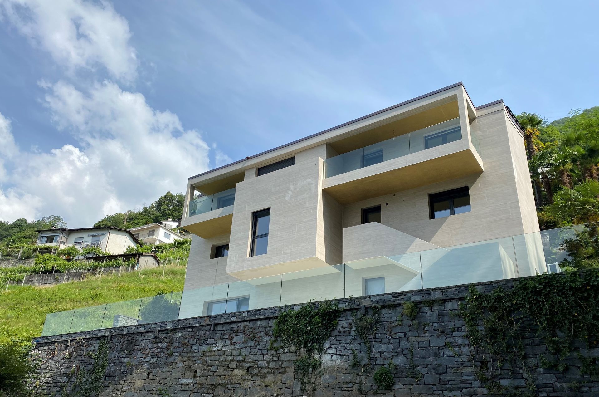 Parapetto vetro opaco