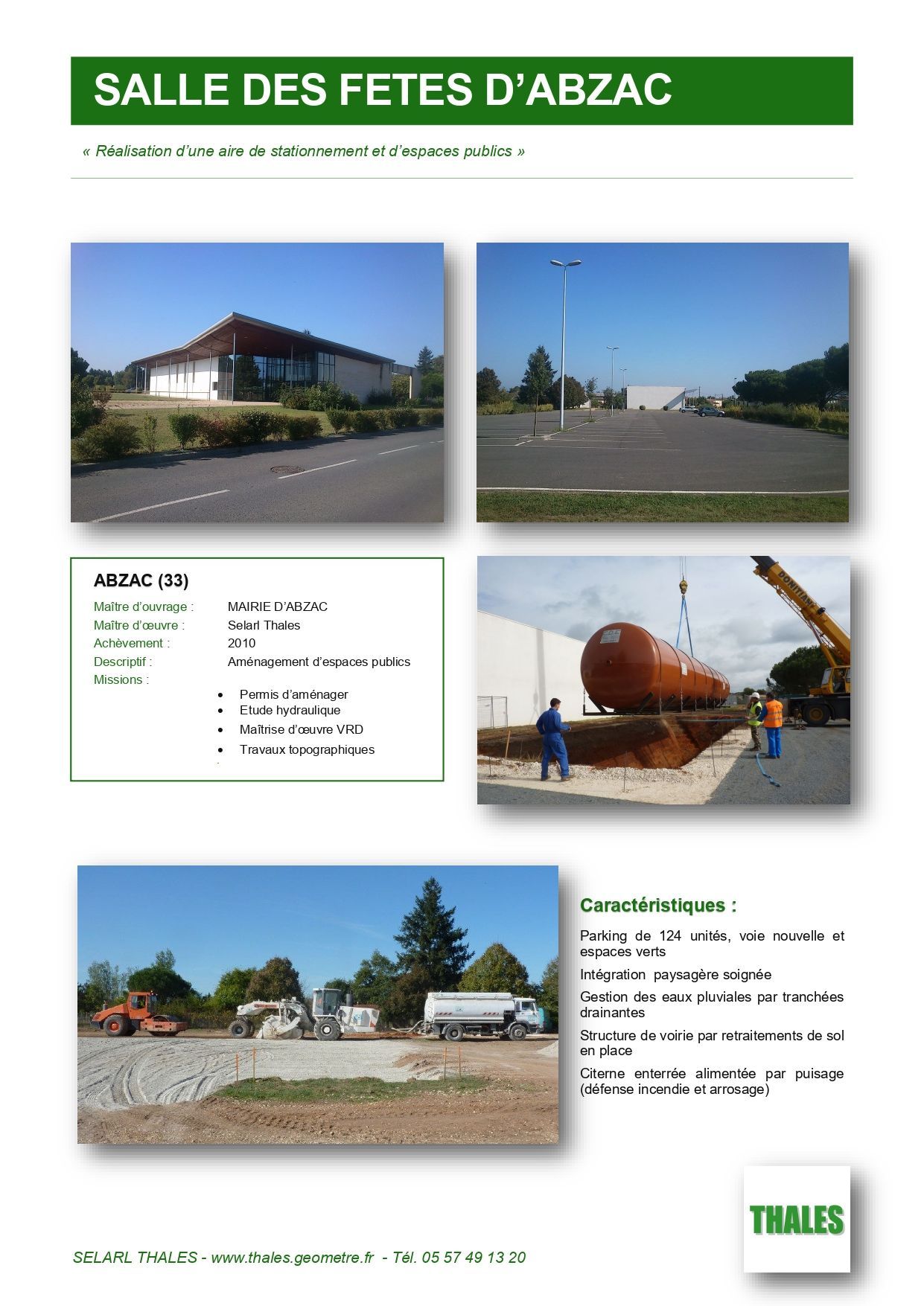 Projet salle des fêtes de d'Abzac