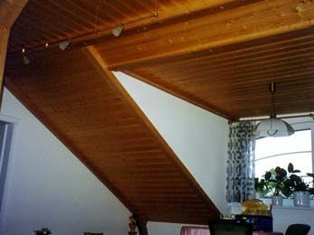 Holzdecken in einem Haus