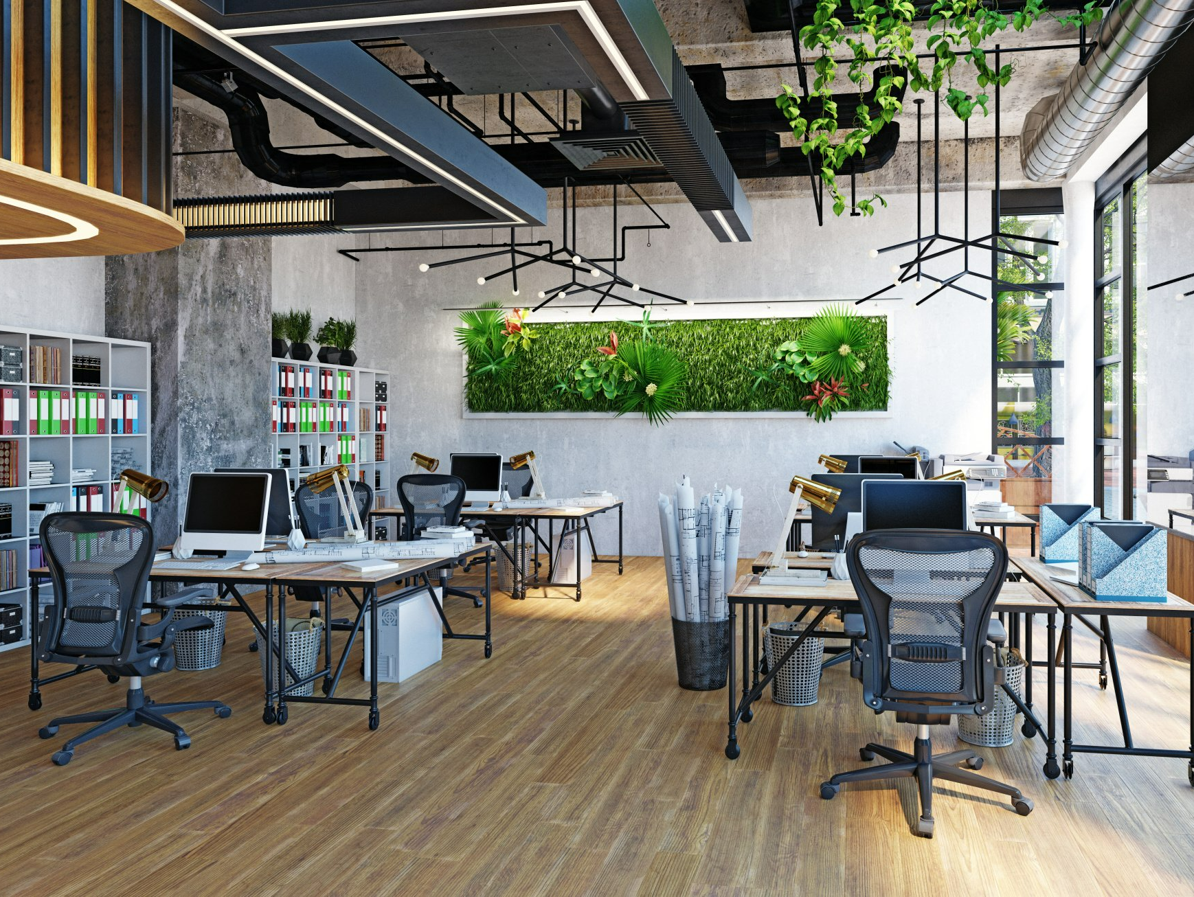 Espace de travail végétal