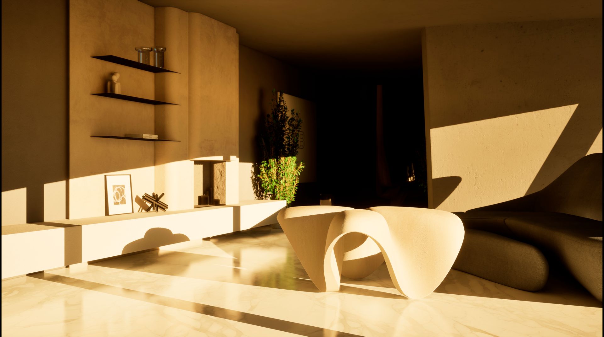 Un río rodeado de montañas cubiertas de nieve y nubes.