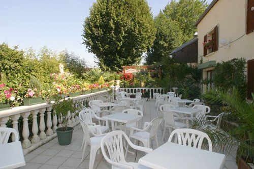 Terrasse d'une salle en location
