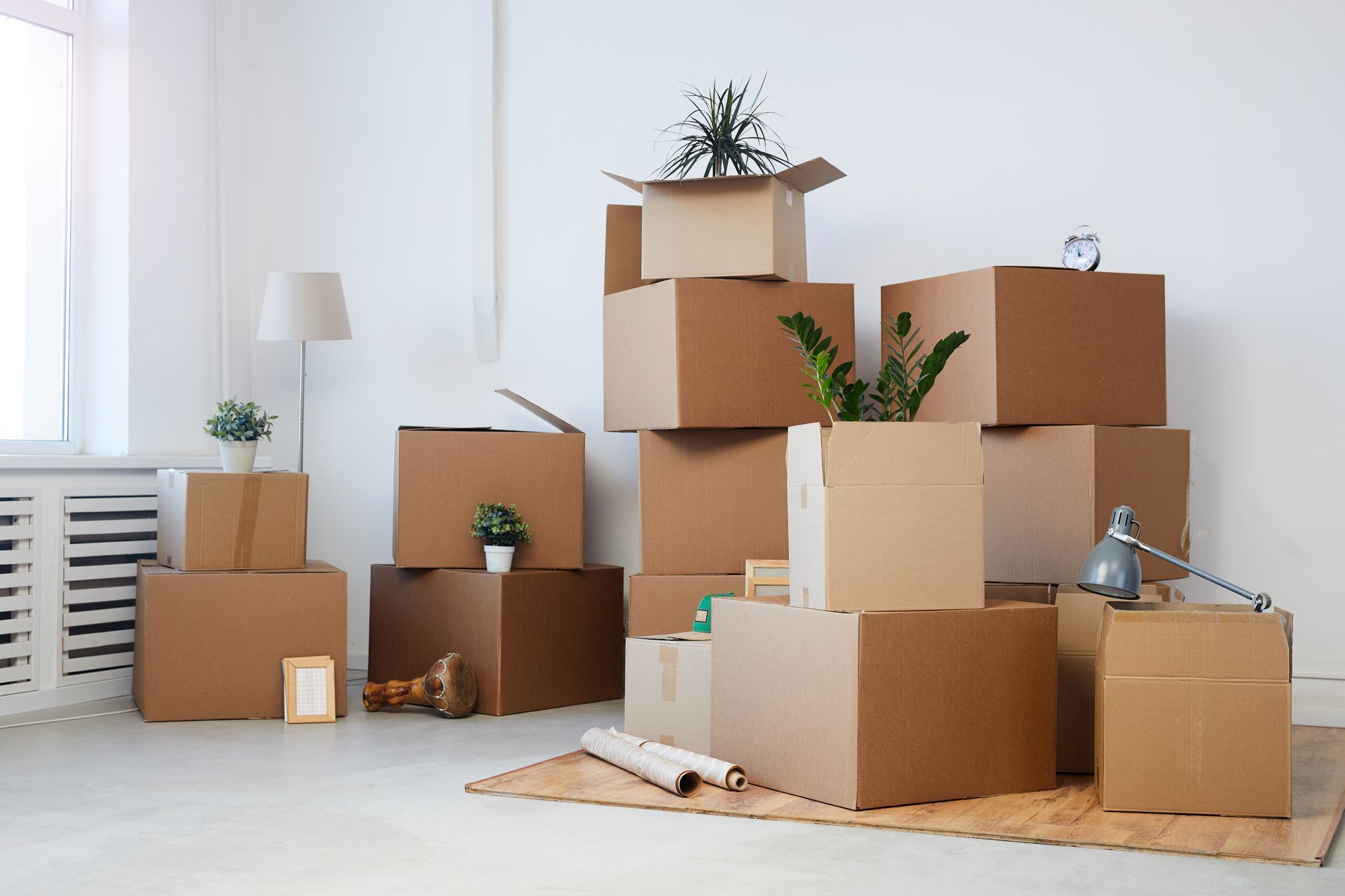 Cartons empilés