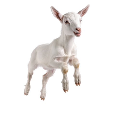 Une chèvre qui saute.