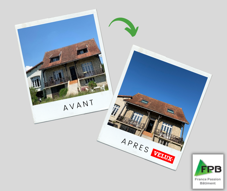 Pose de Velux avant/après