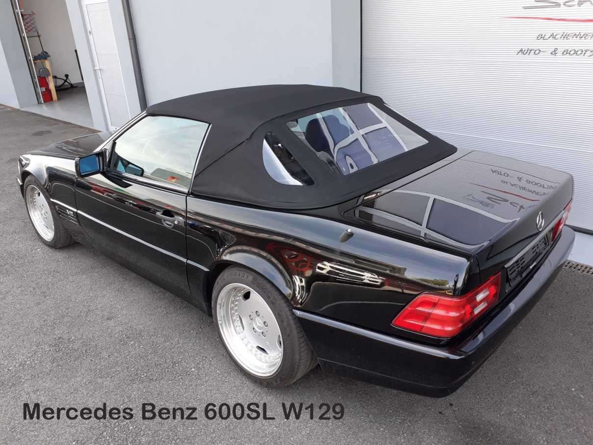 Schwarzer Mercedes-Benz 600SL W129 Cabriolet