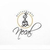 Um logotipo para um restaurante com uma xícara de café em um círculo.