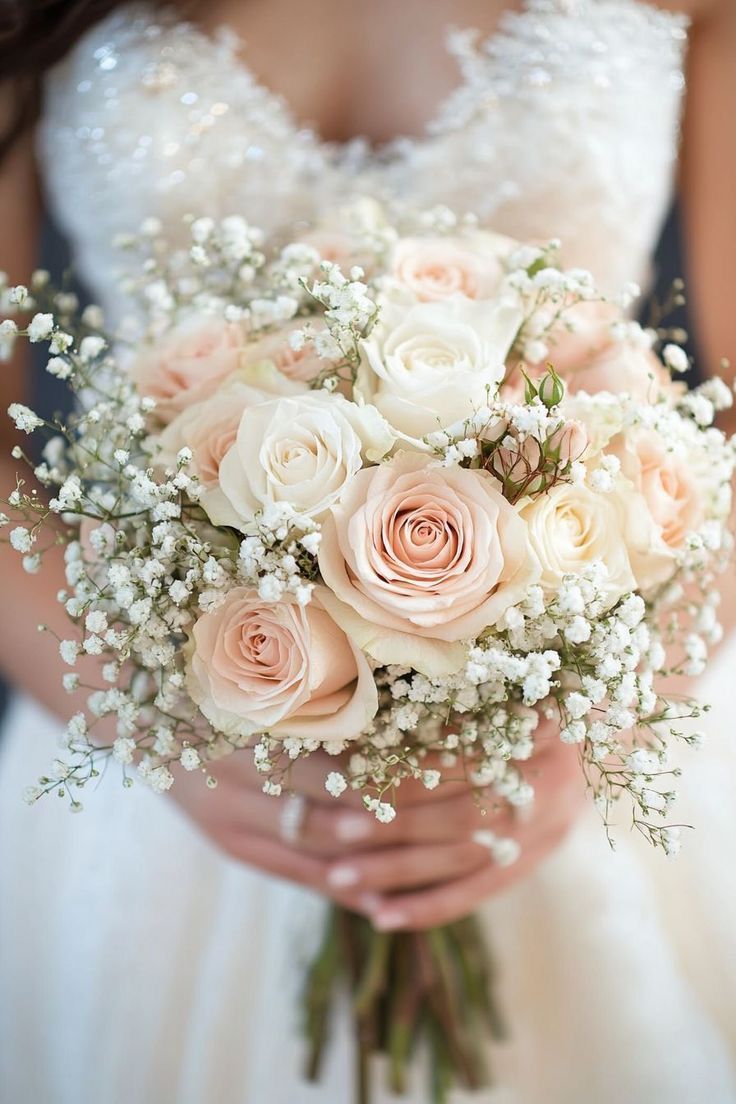 Una mujer sostiene dos sobres llenos de flores.