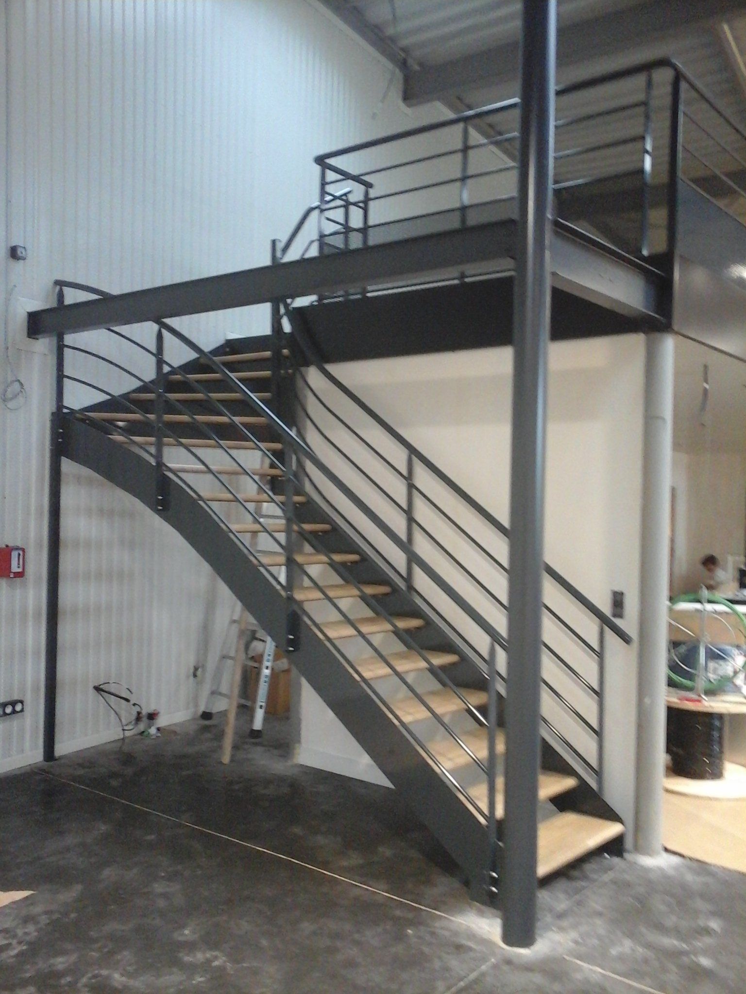 Escalier bois et métal