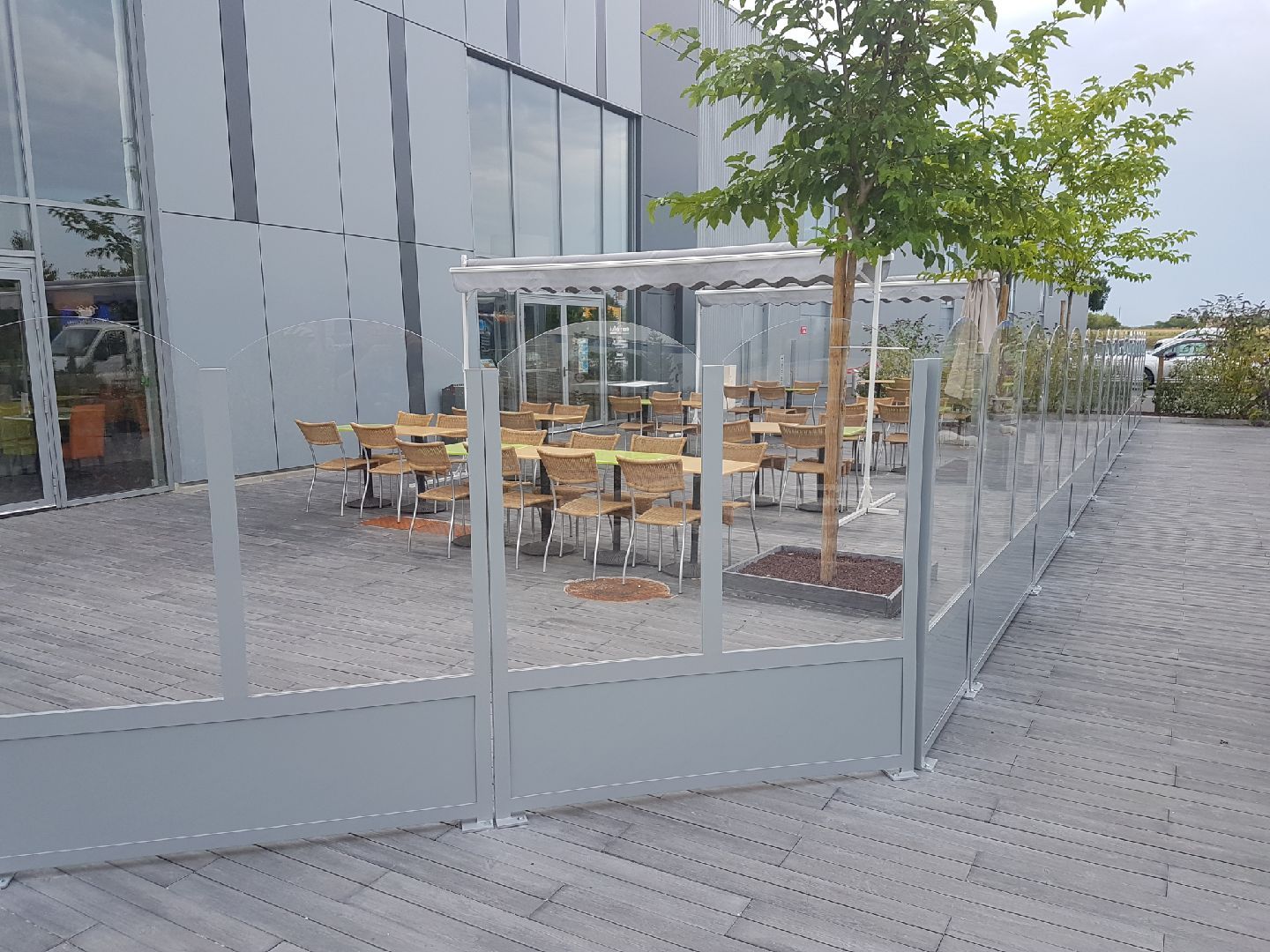Contour de terrasse verre