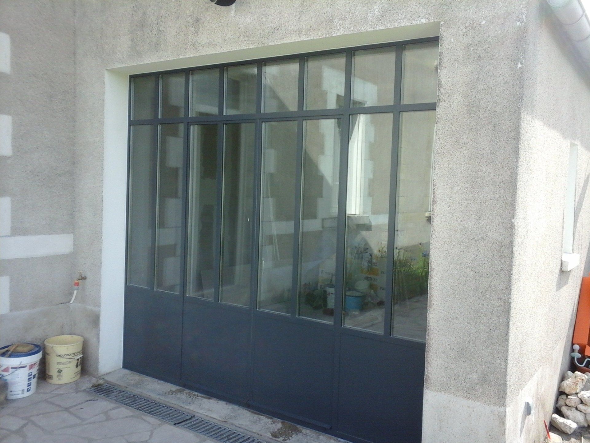 Mur vitrée verre et métal