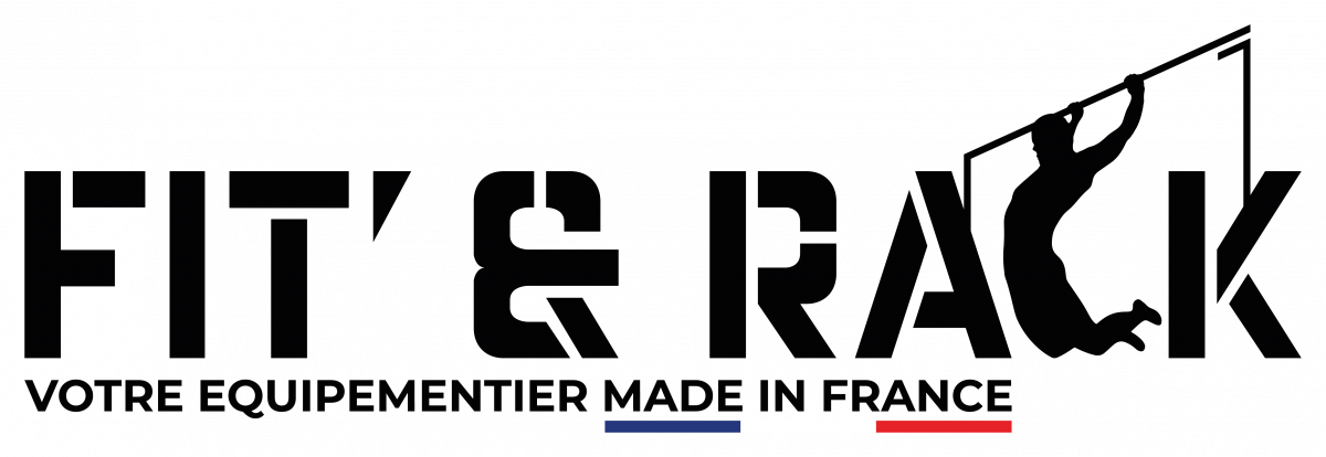 Un logo pour une entreprise appelée fit & rack fabriqué en france.