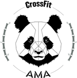 Un dessin en noir et blanc d'une tête de panda dans un cercle.
