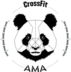 Un dessin en noir et blanc d'une tête de panda dans un cercle.