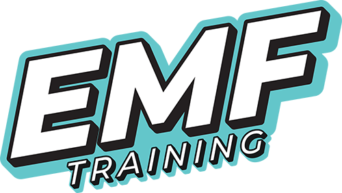 Un logo pour la formation EMF sur fond blanc.