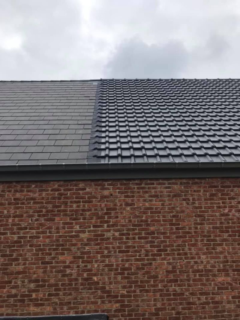 Detailopname van een dak.