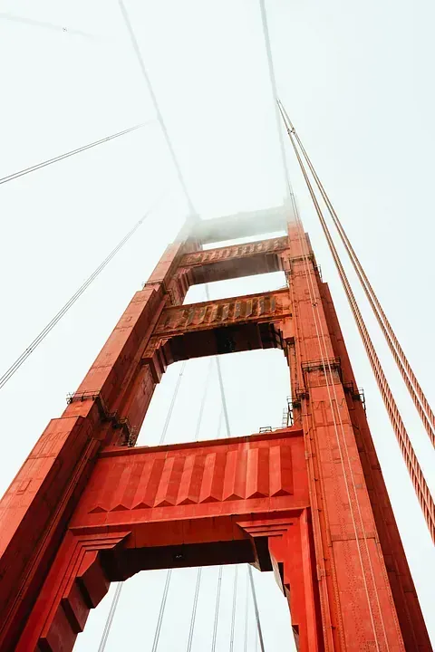 Mirando hacia el puente Golden Gate en San Francisco.