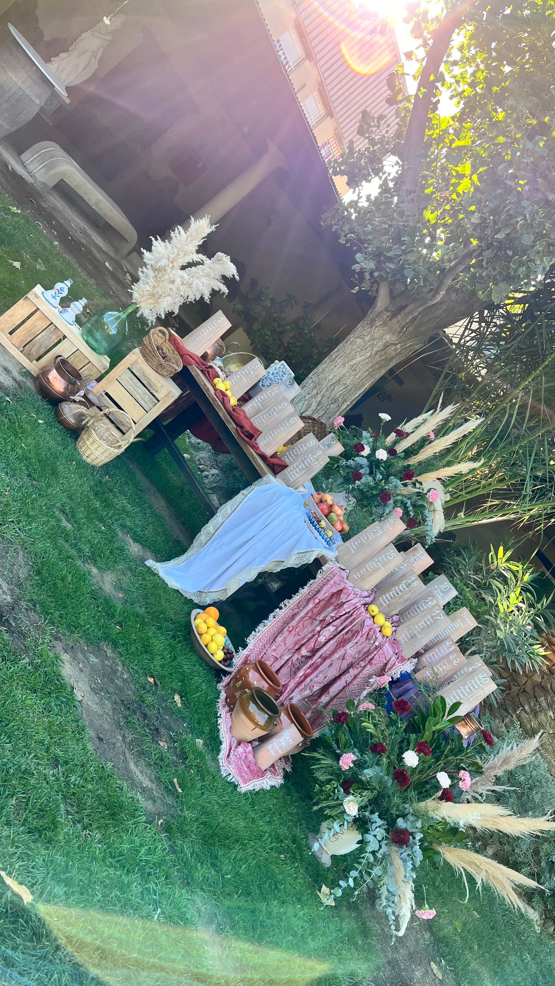 Una persona está sentada en un banco en el césped.