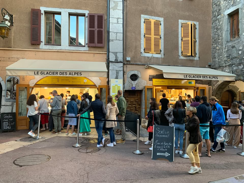 Le glacier des Alpes à Annecy