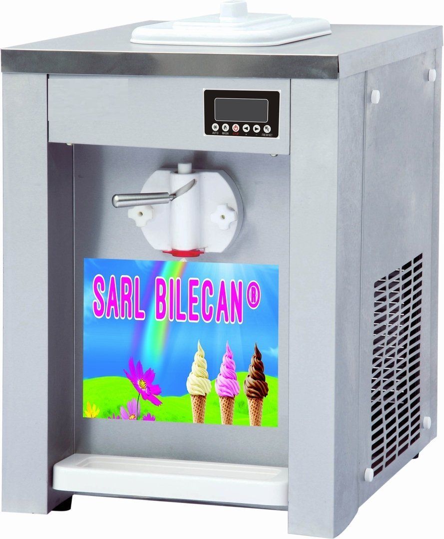 Machine à glace italienne avec une illustation enfantine dessus