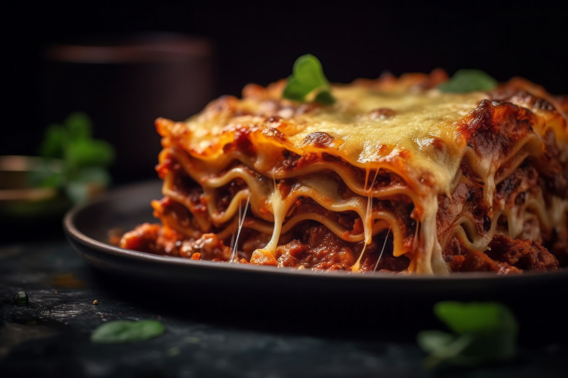 Une assiette blanche garnie de pâtes et de saumon sur une table en bois.