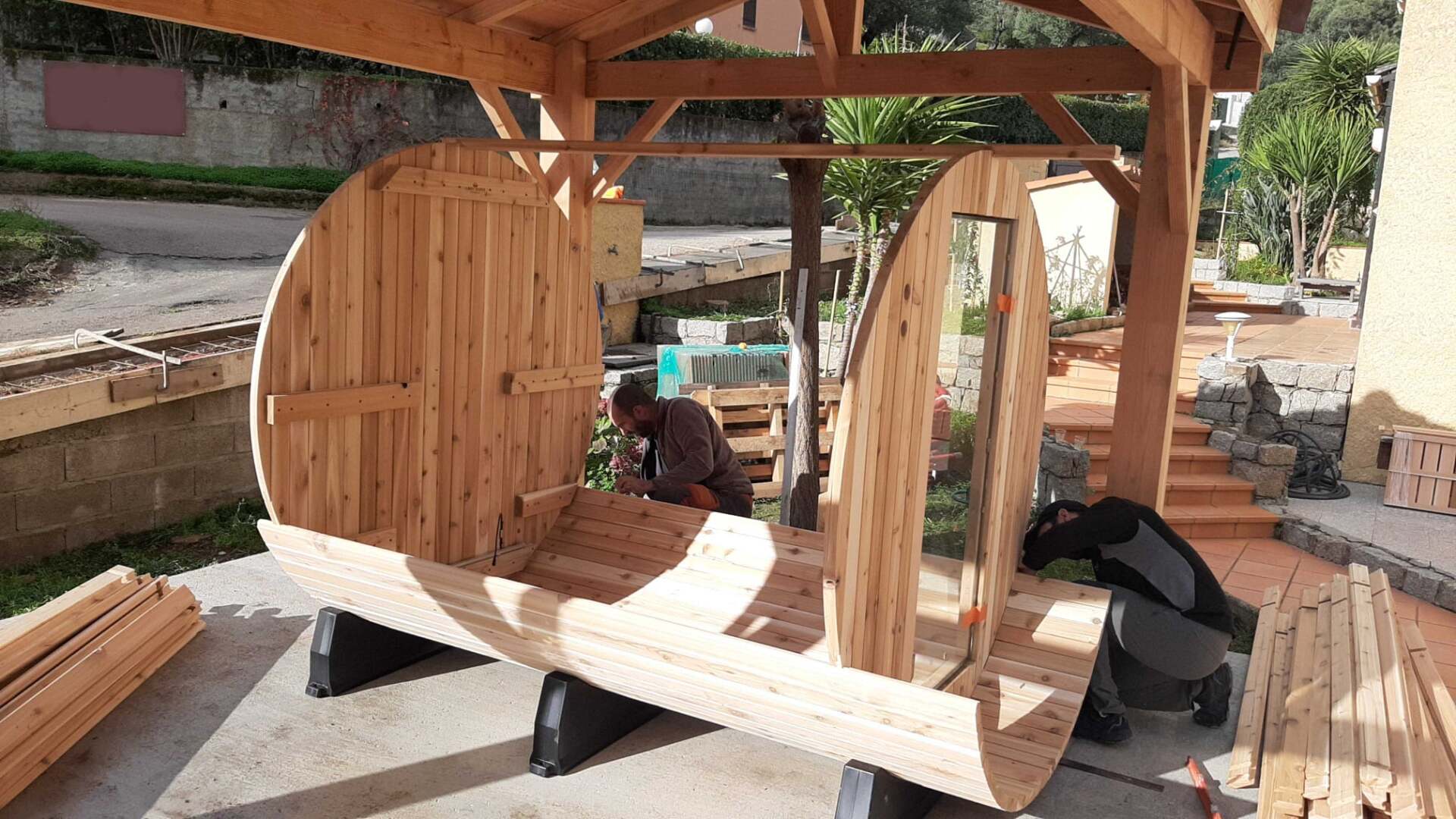 Installation d'un sauna