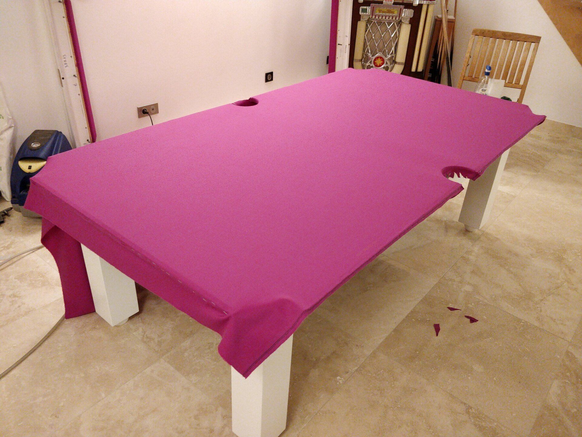 Tapis de billard de couleur