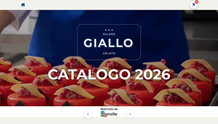 Screenshot catalogo Giallo Gelato
