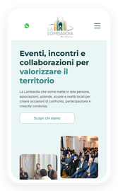 Sito de La Lombardia che vorrei realizzato da Bonsite, visto da telefono