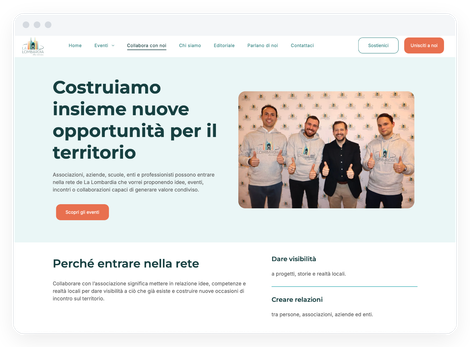 Sito de La Lombardia che vorrei realizzato da Bonsite, visto da computer