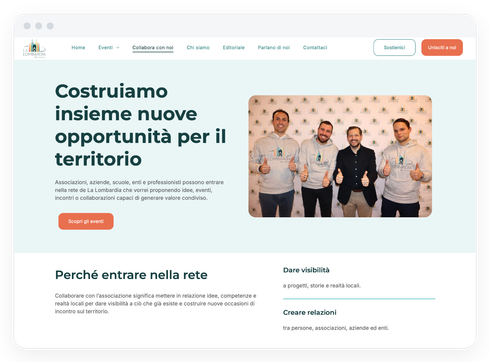 Sito de La Lombardia che vorrei realizzato da Bonsite, visto da computer