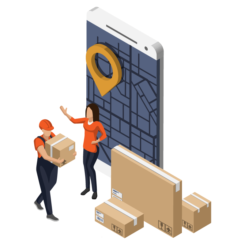 Contact pour un déménagement illustration